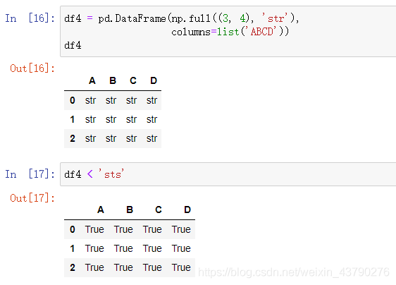 Python數據分析之pandas比較操作