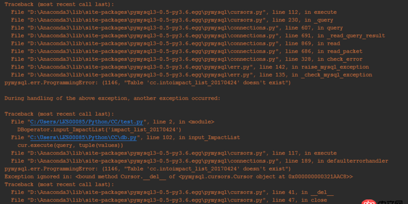 python - pymysql報錯1146 xls表格導入數據庫失敗 不知道問題出在哪