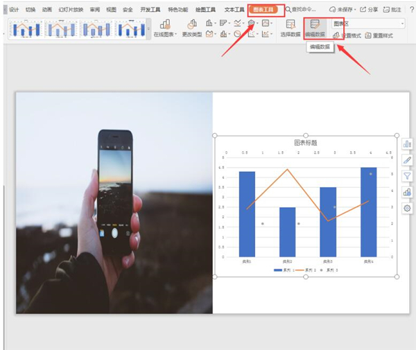 PPT中組合兩個圖表表現(xiàn)數(shù)據(jù)關(guān)系方法