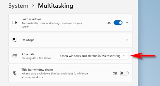 怎么阻止Windows11在Alt+Tab中顯示邊緣選項卡？