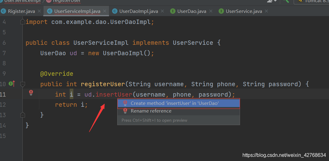 android 仿微信demo——注冊(cè)功能實(shí)現(xiàn)(服務(wù)端)