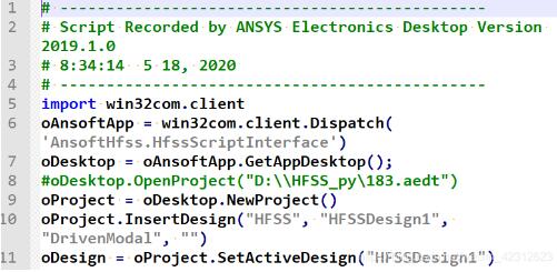 python 與HFSS聯合仿真的教程講解