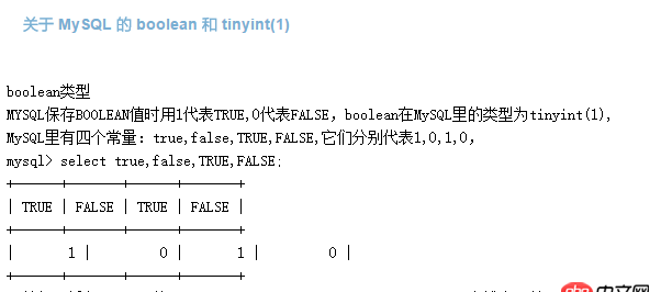 數據庫 - mysql boolean型無法插入true