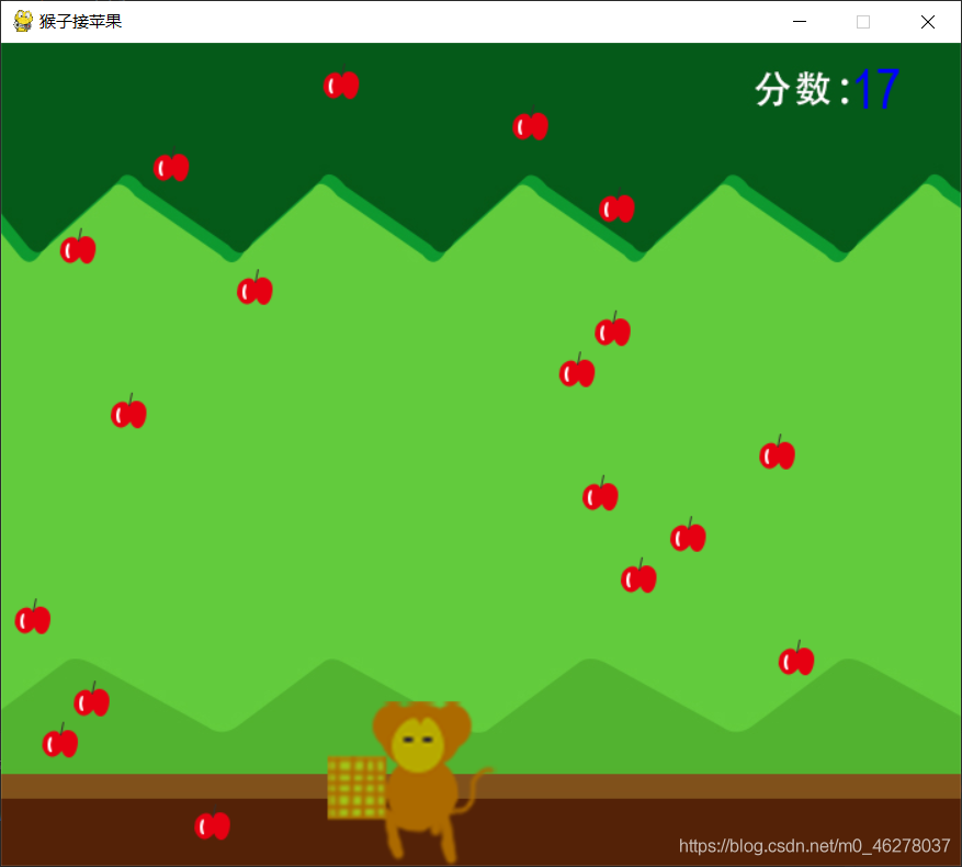 基于Python-Pycharm實(shí)現(xiàn)的猴子摘桃小游戲(源代碼)