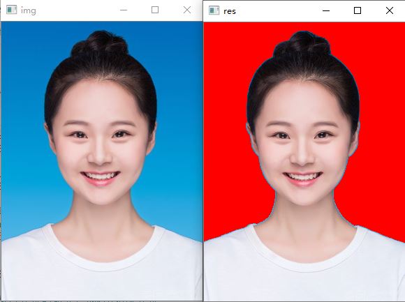 20行代碼教你用python給證件照換底色的方法示例