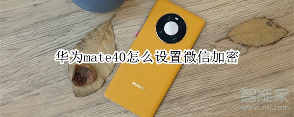 華為mate40怎么設置微信加密