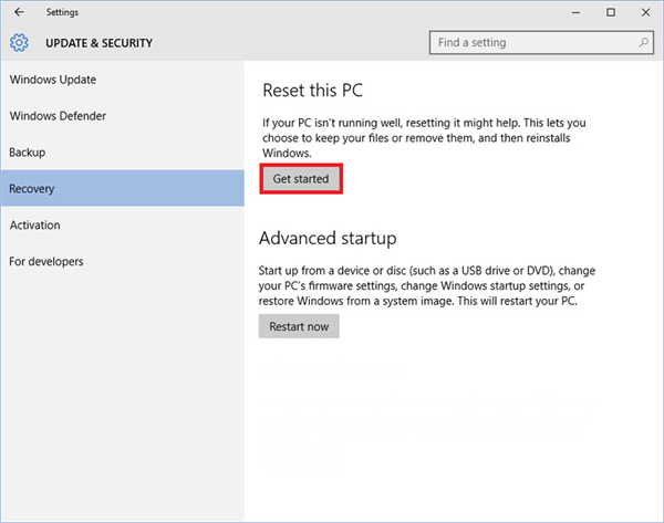 華碩Win10怎么強制恢復出廠設置？