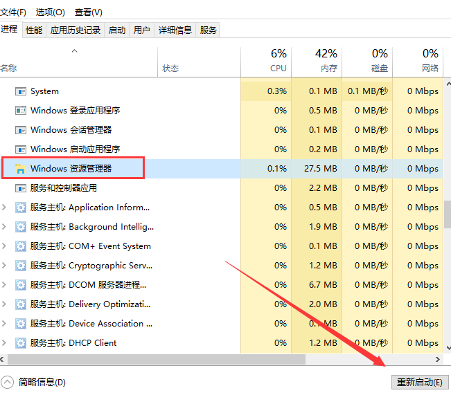 Win10 20H2系統怎么重啟資源管理器？