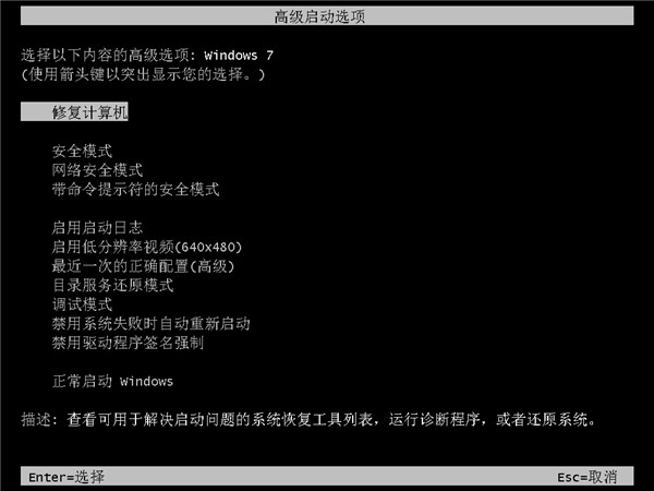 Win7開不了機按f8沒用怎么解決？