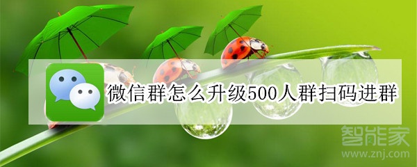 微信群怎么升級500人群掃碼進群