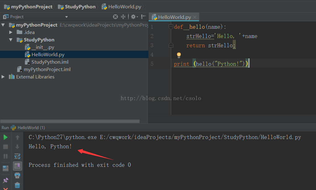 python與idea的集成的實現