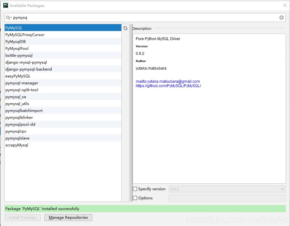 Python使用pycharm導(dǎo)入pymysql教程