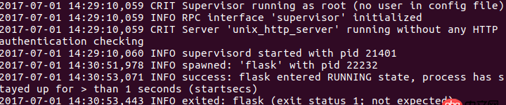 python - supervisor啟動程序報錯，ERROR (spawn error)，如何查看報錯具體信息