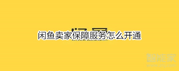 閑魚賣家保障服務怎么開通