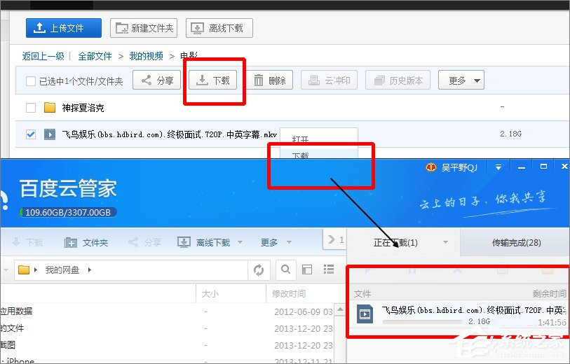 百度云文件怎么使用其它下載工具下載？