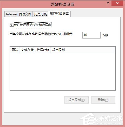 Win8系統(tǒng)IE瀏覽器緩存設(shè)置方法介紹