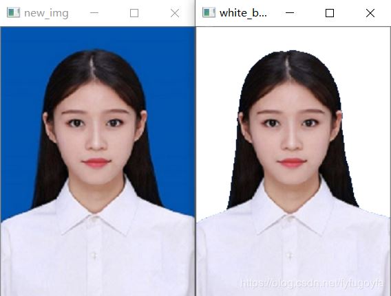 Python 利用OpenCV給照片換底色的示例代碼