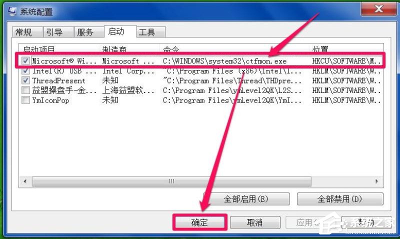 Win7系統每次開機用命令ctfmon才出現輸入法圖標怎么辦