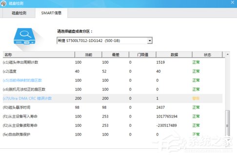 Win7檢測硬盤提示ultra dma crc錯誤計數(shù)怎么辦