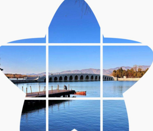 美圖秀秀給圖片設計五角星九格切圖流程分享