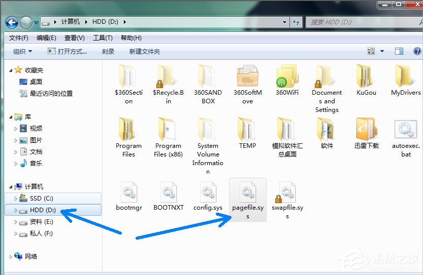 Win7系統pagefile文件怎么移到D盤？