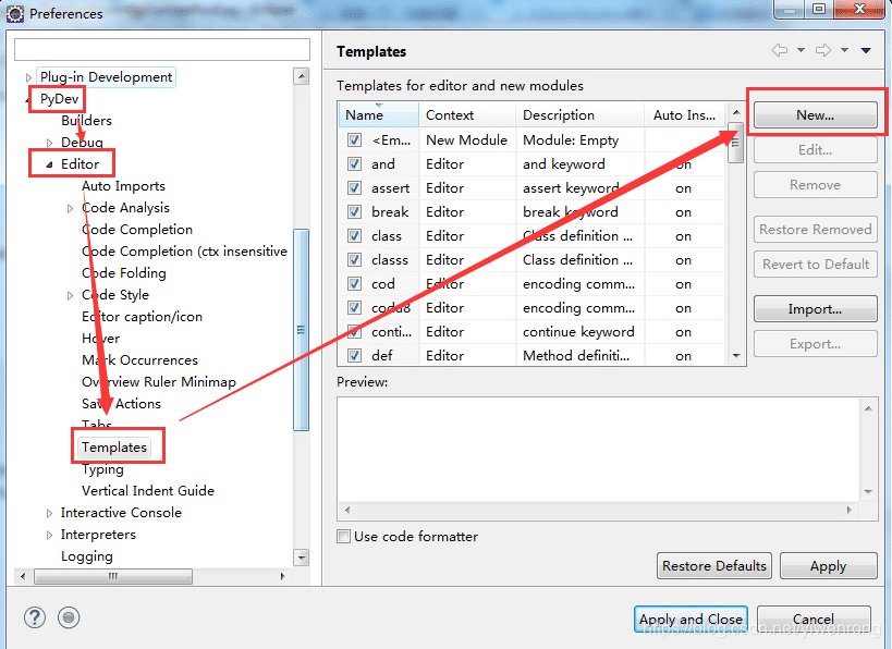 Eclipse配置python默認頭過程圖解