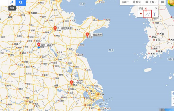 百度地圖APP怎么標注旅游路線？標注旅游路線的方法分享