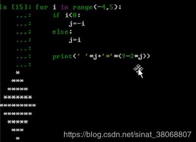 Python 實現打印單詞的菱形字符圖案