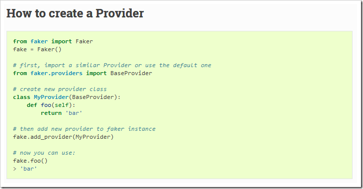 Python 隨機生成測試數據的模塊：faker基本使用方法詳解