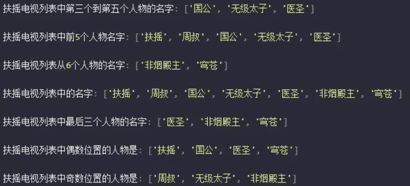Python列表切片常用操作實(shí)例解析