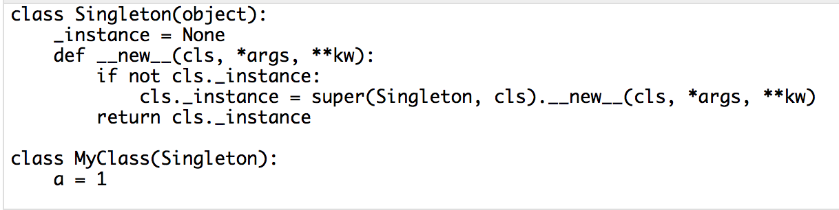 Python單例模式的四種創建方式實例解析