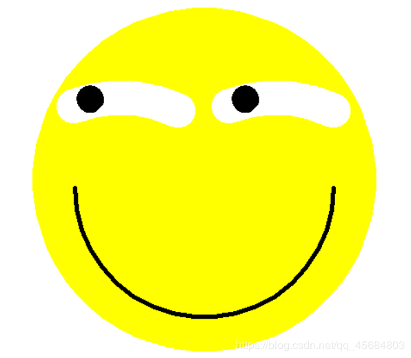 使用python的turtle函數繪制一個滑稽表情