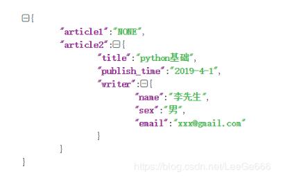 python之生成多層json結構的實現