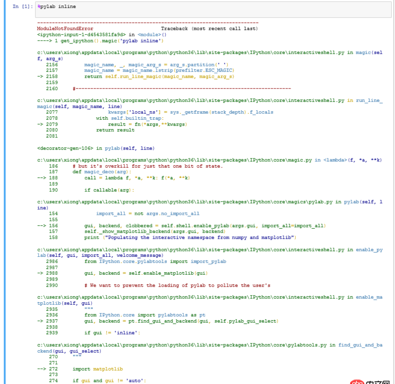 python - notebook中無法調(diào)用matplotlib