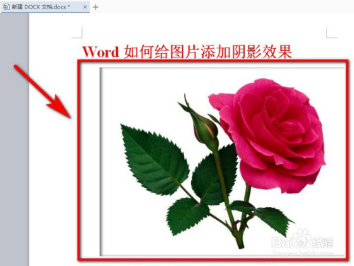 怎么給Word圖片加陰影