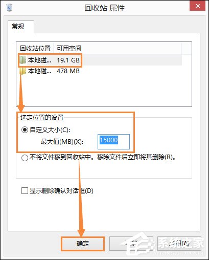 回收站占用哪個盤？Win8.1系統(tǒng)中回收站自定義大小的方法