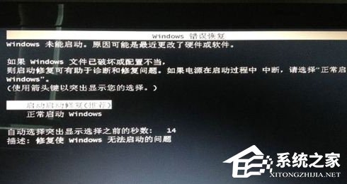 Win7系統(tǒng)出現(xiàn)Windows錯(cuò)誤恢復(fù)該怎么辦？