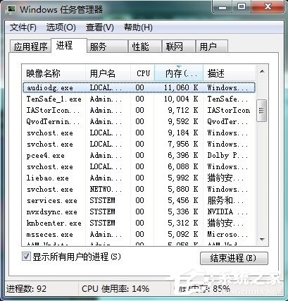 Win7任務(wù)管理器中哪些進(jìn)程可以關(guān)閉？