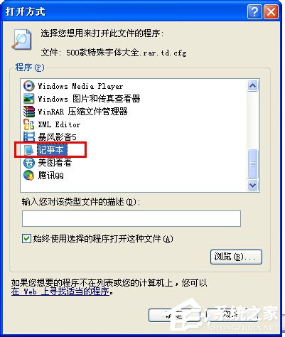 WinXP系統cfg文件格式怎么打開？
