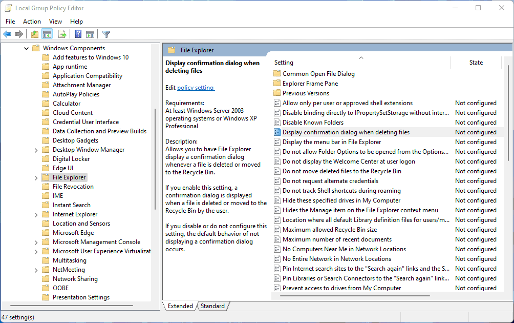如何在Windows11上啟用文件刪除確認？