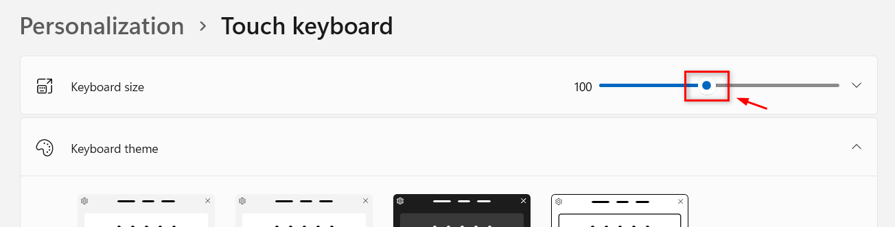 Windows 11/10如何更改觸摸鍵盤大小？