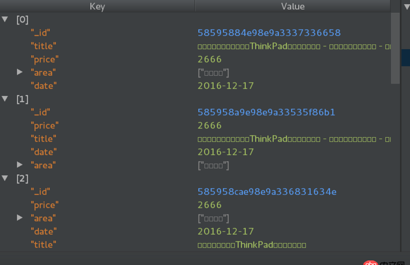 python3.x - mongodb 顯示不出中文，都是方塊，該如何解決？