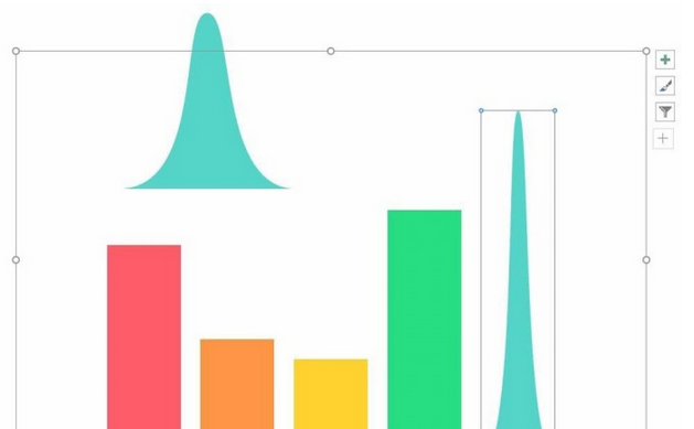 PPT繪制山峰柱狀圖表的操作步驟