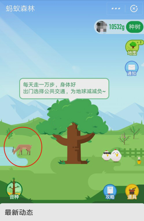 支付寶螞蟻森林首頁小鹿獲取方法