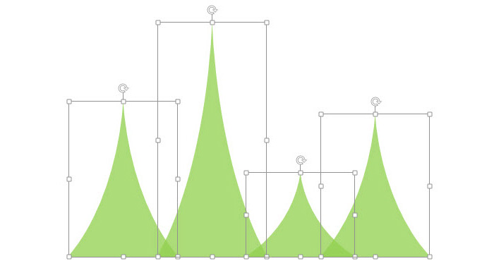 PPT繪制出帶弧度三角形表達(dá)具體操作步驟