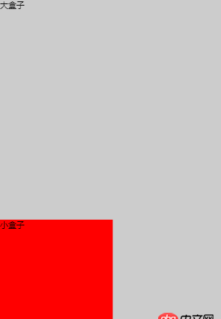 javascript - 使用css如何將一個小盒子始終固定在大盒子的底部，大盒子高度為100%，請教。