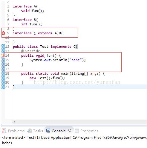 淺談Java 繼承接口同名函數問題
