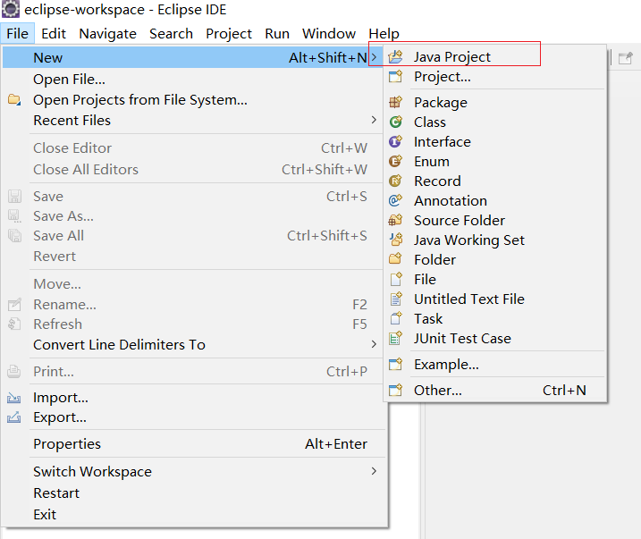 Eclipse新建項目不可選擇Java Project問題解決方案