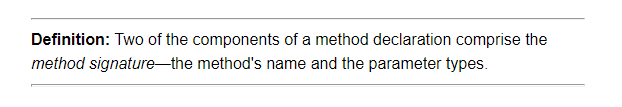 Java方法簽名為何不包含返回值類型