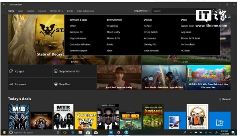 內容細分！微軟Windows10應用商城或將新增分類菜